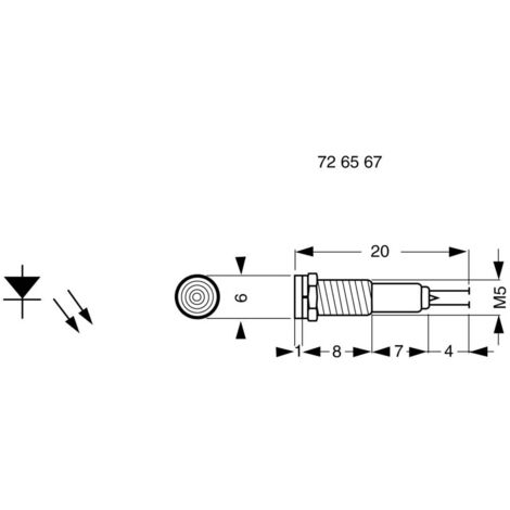 TRU COMPONENTS BD-0503 Voyant de signalisation LED vert 12 V/DC