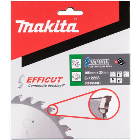 Makita Körfűrészlap 165 X 20 Mm | Fogszám: 40 Db | Vágásszélesség: 1,6