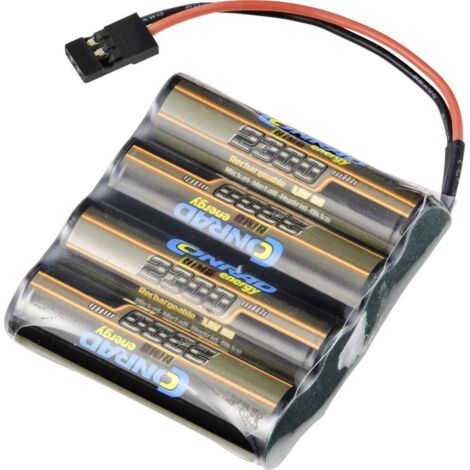 Batterie Réceptrice Reely NiMh 4,8V 2300 MAh – 4 Cellules AA Side By Side, Prise Futaba Femelle, Pour RC