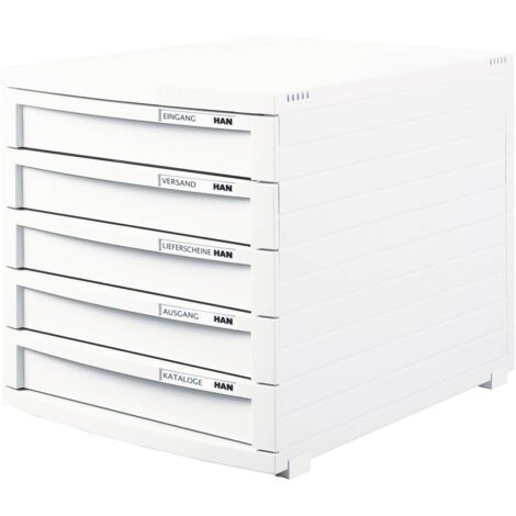 HAN CONTUR 1505-12 Caisson à tiroirs blanc DIN A4, DIN B4, DIN C4 Nombre de tiroirs: 5 W674032 (1/2)
