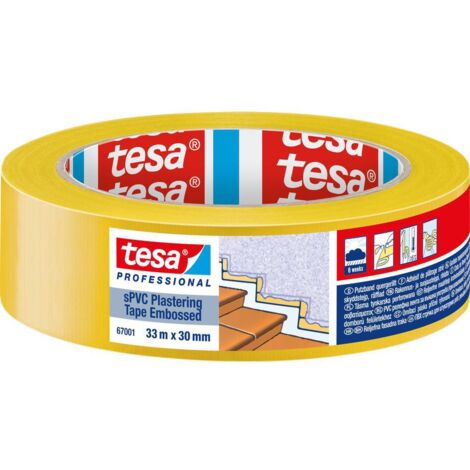 tesa SPVC EMBOSSED 67001-00000-00 Bande adhésive de plâtrage tesa® Professional jaune (L x l) 33 m x 30 mm 1 pc(s) (1/3)