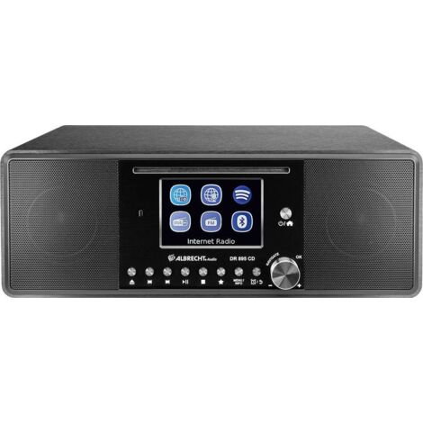 Albrecht DR 895 Radio de table Internet Internet, DAB+, FM CD, USB, WiFi, radio internet noir S423942 (1/4)