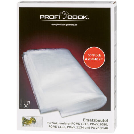 Profi Cook 8910152 50x sacs à vide de grande taille 28x40 cm (1/5)
