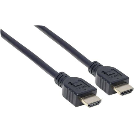 Câble de raccordement Manhattan HDMI Fiche mâle HDMI-A, Fiche mâle HDMI-A 5.00 m noir 353953 4K UHD, certifié UL Câble (1/4)