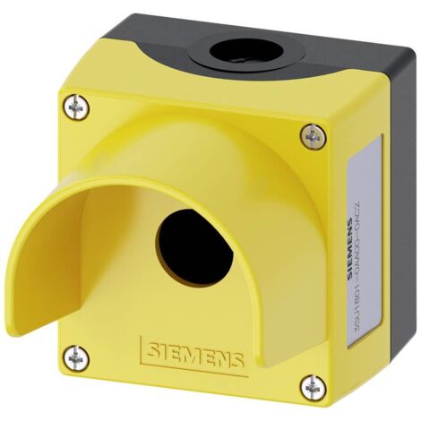 Siemens 3SU1801-0AA00-0AC2 3SU18010AA000AC2 Boîtier vide 1 emplacement, avec collerette de protection (L x l x H) 85 x (1/3)