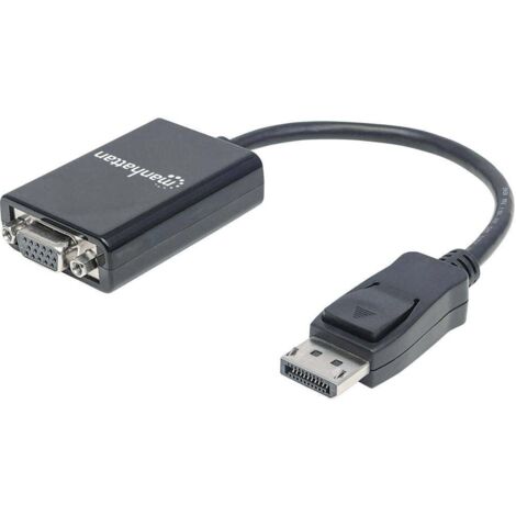 Manhattan 151962 DisplayPort / VGA Adaptateur [1x DisplayPort mâle - 1x VGA femelle] noir certifié UL 15.00 cm (1/4)