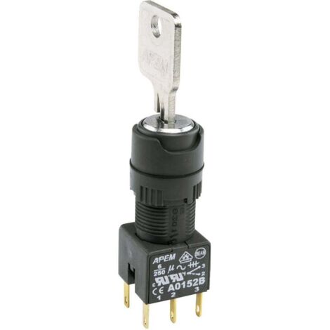 APEM A018125 A018125 Commutateur à clé 1 x 90 ° 1 pc(s) D78733 (1/2)