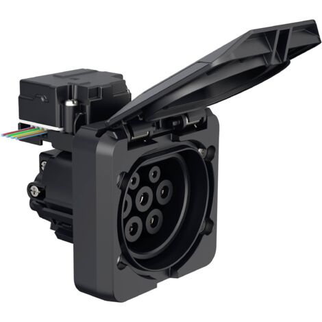 Prise de charge type 2 E325R – Courant triphasé 32 A – Longueur 97 mm – Indice de protection IP44 – Pour véhicules électriques – PCE (1/5)