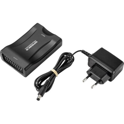 Convertisseur AV SPEAKA PROFESSIONAL SP-HD/SC-01 - Péritel Vers HDMI, Upscale Full HD 1080p