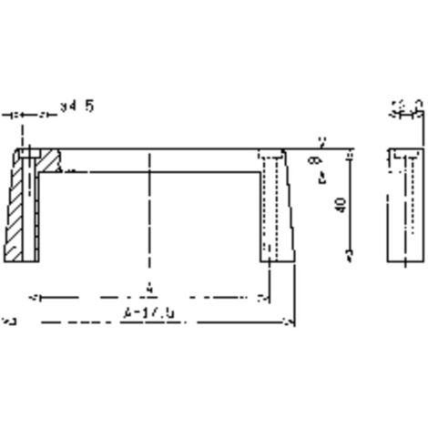 Mentor 3268.1112 Poignée de tiroir aluminium (anodisé) (L x l x H) 102 x 12.2 x 40 mm 1 pc(s)
