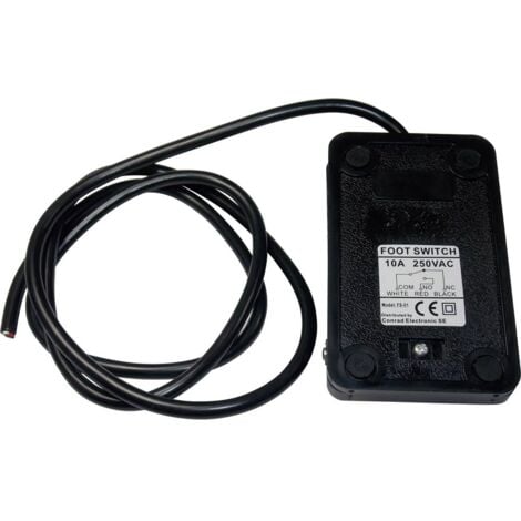 Interrupteur à pédale TRU COMPONENTS FS-01 709801 250 V/AC 10 A 1 pédale 1 NF (R), 1 NO (T) 1 pc(s)