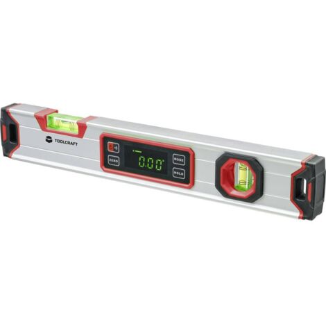 Toolcraft – Niveau à bulle numérique 400 mm TO7337448 – Précision 1.0 mm/m – Écran LED – Aimants intégrés pour fixation sécurisée - W136982