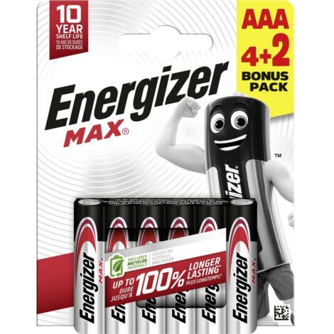 Pile LR3 (AAA) alcaline(s) Energizer Max 1.5 V 6 pc(s) S425522