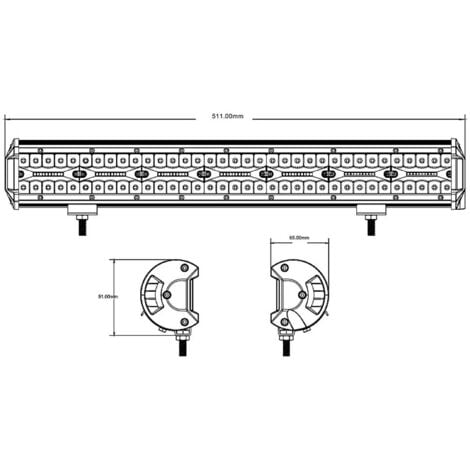 Berger & Schröter Projecteur de travail 10 V, 12 V, 24 V, 30 V LED Arbeitsscheinwerfer 420 W, 42000 Lumen KS81420combo