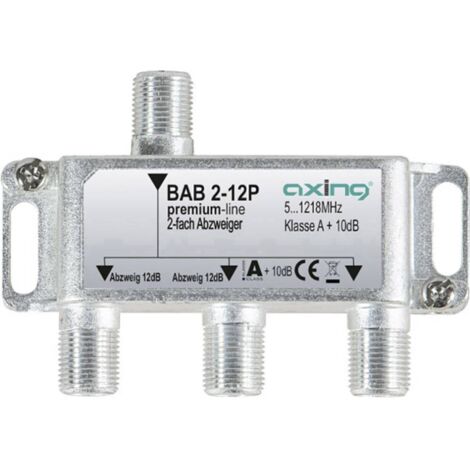 Axing BAB 2-12P Dérivateur TV câble 2 voies 5 - 1218 MHz (1/2)