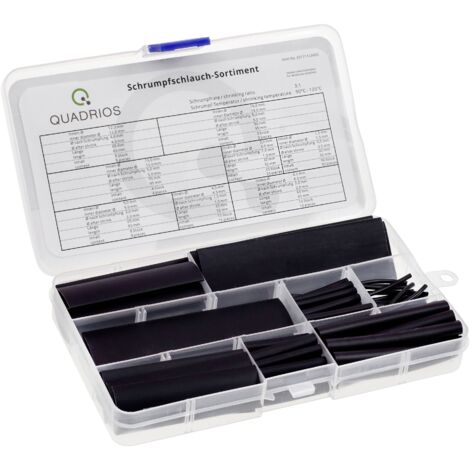Quadrios 201711CA002 Assortiment de gaines thermorétractables noir Taux de retreint:3:1 1 set S620212 (1/5)