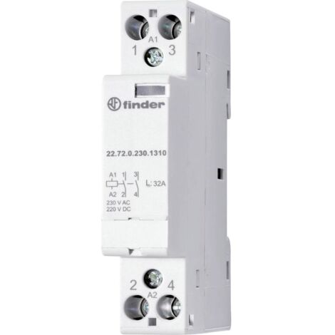 Finder 22.72.0.024.1517 Contacteur d'installation 1 NF (R), 1 NO (T) 230 V/AC, 400 V/AC 1 pc(s) (1/2)