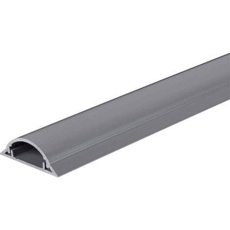 Tru Components – Protège-câbles 1568193 PVC gris – Longueur 1000 mm – 1 canal pour protection intérieure – Bande adhésive double face