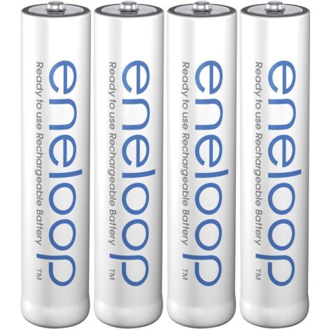 Panasonic – Pile rechargeable NiMH 800 mAh – 1.2 V – Lot de 4 accus AAA préchargés – Faible autodécharge jusqu'à 85% après 1 an (1/10)