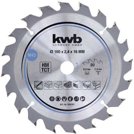 kwb 584357 Lame de scie circulaire au carbure 160 x 16 mm 1 pc(s)