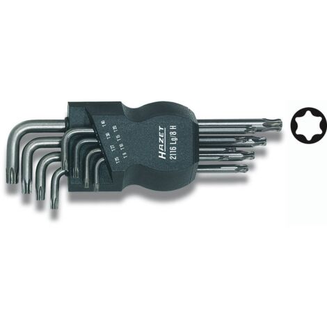 Hazet TORX® intérieur Jeu de clés mâles coudées T 9, T 10, T 15, T 20, T 25, T 27, T 30, T 40 8 pièces C79926 (1/4)