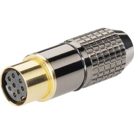 Mini DIN femelle, droit BKL Electronic 0204118 Nombre de pôles: 8 noir 1 pc(s) (1/3)