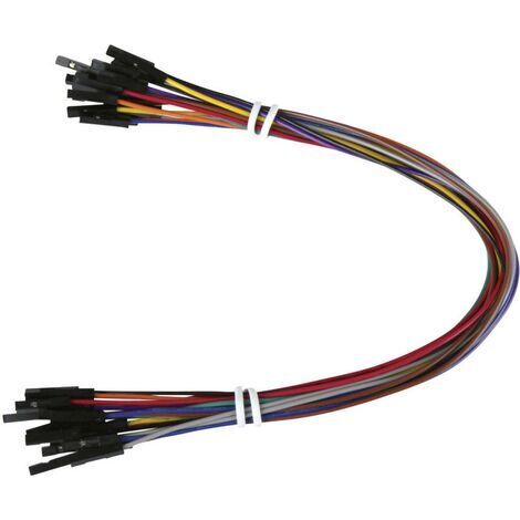 Joy-it RB-CB3-025 Câble de cavalier Raspberry Pi®, Banana Pi, Arduino [20x Pontage filaire de prise femelle - 20x Ponta (1/4)