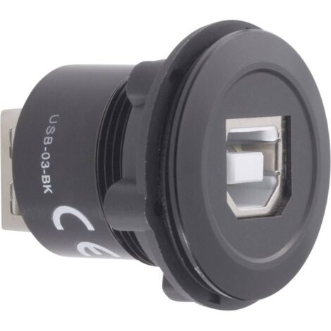 Adaptateur USB 2.0 USB femelle type B vers USB femelle type A TRU COMPONENTS USB-03-BK 1229319 1 pc(s) (1/3)