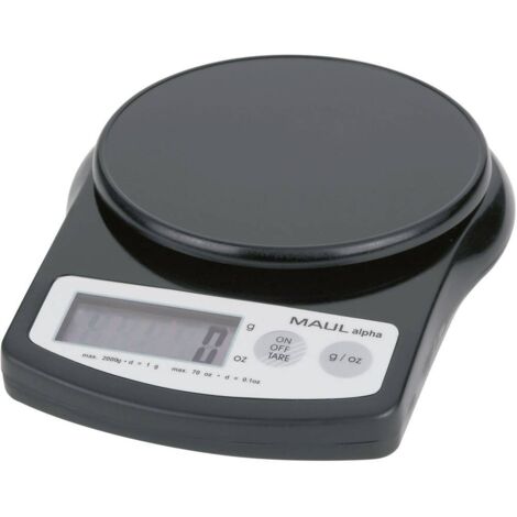Maul MAULalpha 2000G Pèse-lettre Plage de pesée (max.) 2 kg Lisibilité 1 g à pile(s) noir