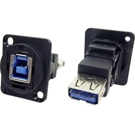 Adaptateur USB 3.0 femelle type B vers USB 3.0 femelle type A Cliff CP30206N 1 pc(s) Y625591 (1/2)