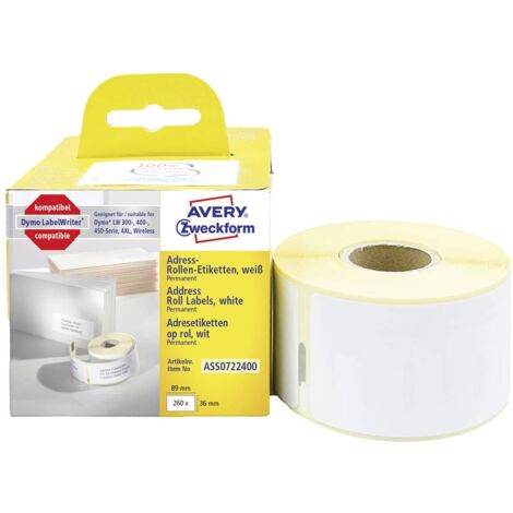 Avery Zweckform Etikett ASS0722400 89x36mm 260 St./Rl. (1/4)