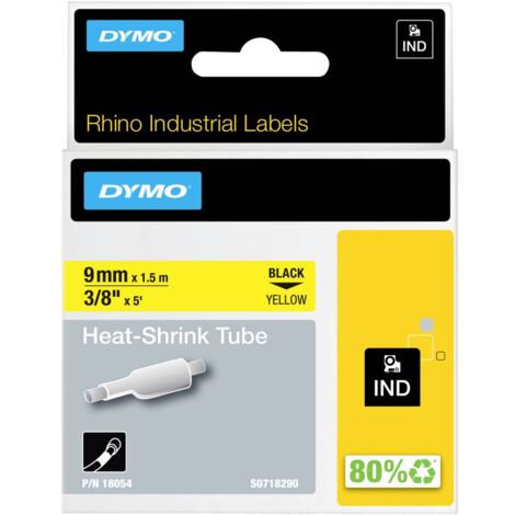 Ruban continu étiquettes nylon flexible autoadhésives pour Rhino 6000  largeur 24mm longueur 35m noir sur fond