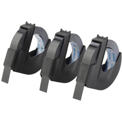DYMO 3D jeu de 3 Couleur de ruban: noir Couleur de police: blanc 9 mm 3 m S0847730