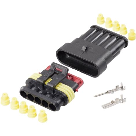Set Superseal série AMP-Superseal 1.5mm TE Connectivity 30S006 Nbr total de pôles 5 Pas: 6 mm 1 set (1/2)