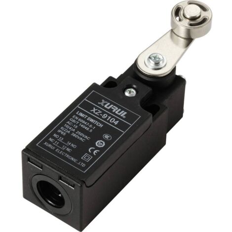 Tru Components – Interrupteur de fin de course 1426606 – Levier pivotant à galet – IP65 – 250 V/AC 10 A – Pour espaces confinés
