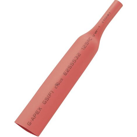 TRU COMPONENTS 1570157 Gaine thermorétractable sans colle rouge 18 mm 9 mm Taux de retreint:2:1 5 m (1/2)