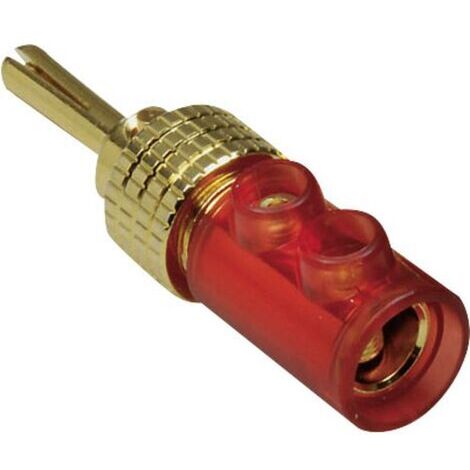 TRU COMPONENTS Fiche banane mâle, droit Ø de la broche: 4 mm rouge 1 pc(s) (1/2)