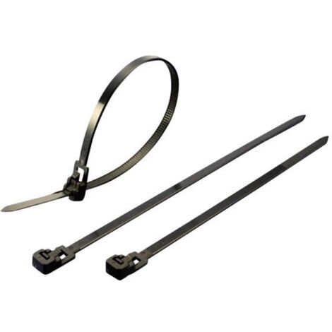 Serre-câble 200 mm x 7.60 mm noir TRU COMPONENTS TC-HVCR200BK203 1592881 crantage intérieur 100 pc(s) (1/3)