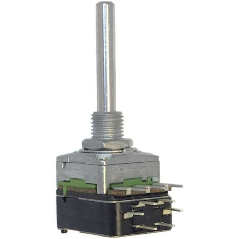 Potentiomètre rotatif 1 tour, avec interrupteur push-pull Potentiometer Service 63250-01402-5835/B10K RD1601SF-20B4-30R6-B10K mono 0.2 W 10 kΩ 1 pc X782181 (1/3)