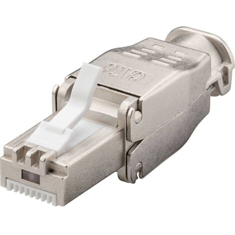 Tru Components – Connectique RJ45 mâle droit 1610346 – CAT 6a – Montage simple sans outil – Compatible câbles ronds max. 9 mm – Transferts Gigabit