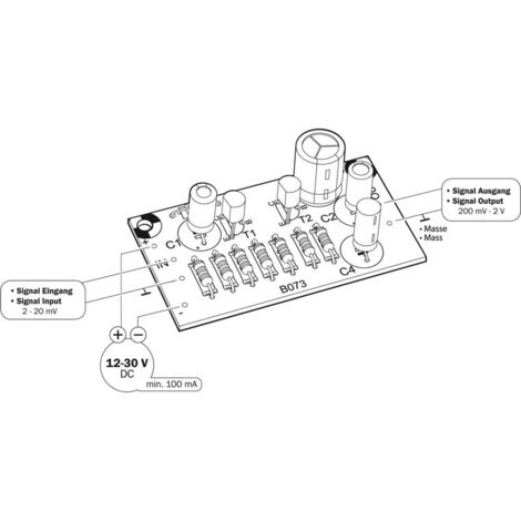 Préamplificateur (kit à monter) Kemo B073 12 V/DC, 24 V/DC, 30 V/DC 1 pc(s)