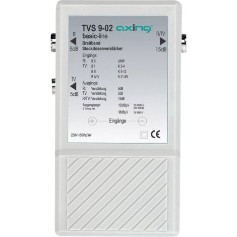 Amplificateur de prise à large bande 10 dB Axing TVS 9 (1/3)
