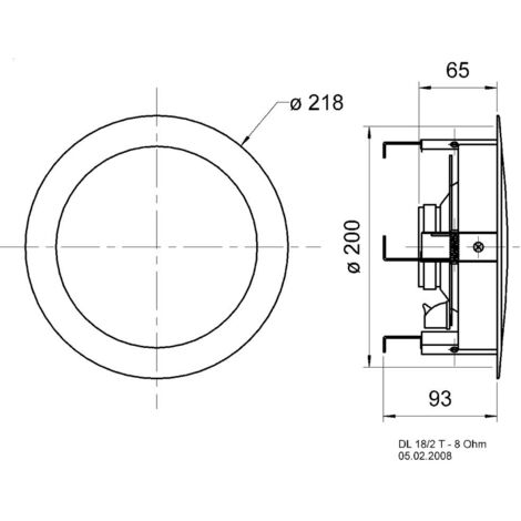 Mini haut-parleur de plafond Visaton DL 18/2 T