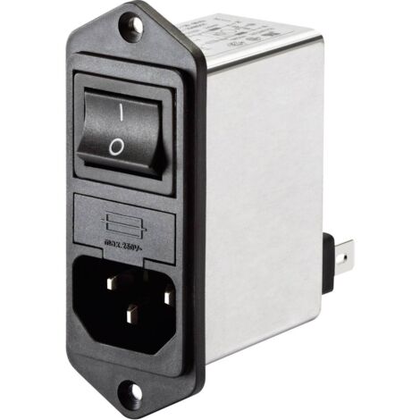 Filtre d'alimentation Schaffner FN 283-4-06 avec interrupteur, avec connecteur femelle pour appareil 250 V/AC 4 A 1 mH (1/2)