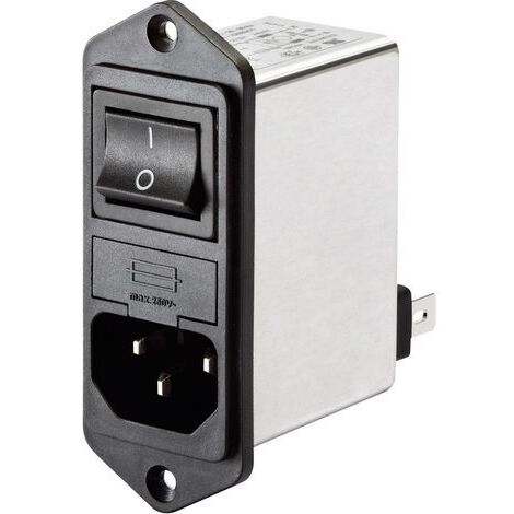 Filtre d'alimentation Schaffner FN 284-4-06 avec interrupteur, avec connecteur femelle pour appareil 250 V/AC 4 A 1 mH (1/2)