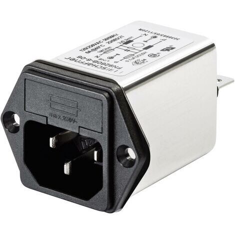 Filtre d'alimentation Schaffner FN 9260-2-06 avec interrupteur, avec connecteur femelle pour appareil 250 V/AC 2 A 2.7 (1/3)