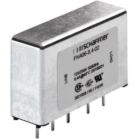 Filtre antiparasite Schaffner FN 406-0.5-02 250 V/AC 0.5 A 24 mH (L x l x H) 45 x 15 x 28 mm 1 pc(s) Y06476 (1/2)