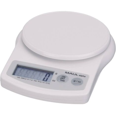Maul MAULalpha Pèse-lettre Plage de pesée (max.) 5 kg Lisibilité 1 g à pile(s) blanc (1/2)
