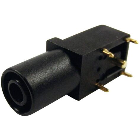 Cliff FCR7350B Douille de sécurité femelle, coudé Ø de la broche: 4 mm noir 1 pc(s) (1/2)