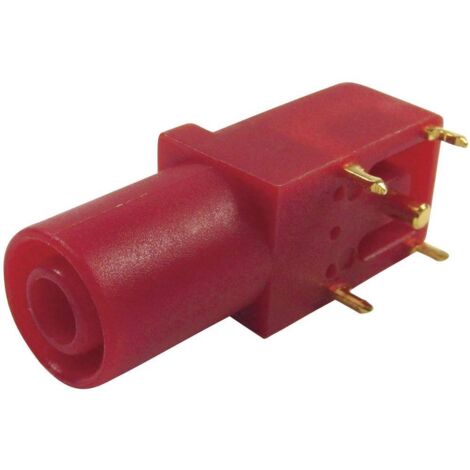 Cliff FCR7350R Douille de sécurité femelle, coudé Ø de la broche: 4 mm rouge 1 pc(s) W90880 (1/2)